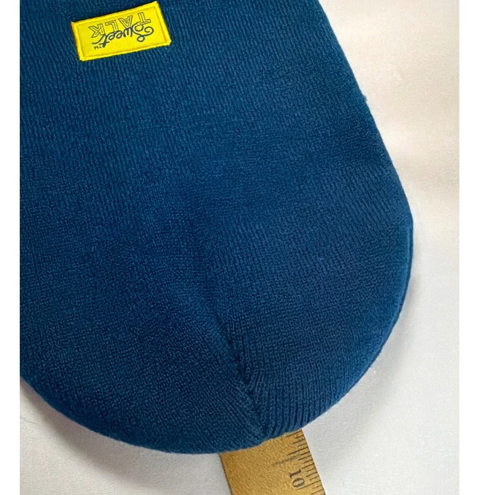 Sweet Talk Logo Patch Beanie Hat Unisex Blue Knit Streetwear Cannabis marijuana